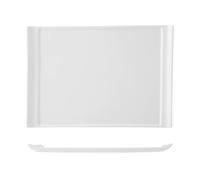 Plat En Porcelaine, 32,5x23 Cm, Blanc H&H