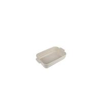 Plat four céramique individuel rectangulaire, écru, 22 cm - appolia