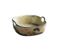 Plat Four Fish-Patterned Ceramic Baking Dish for Air Fryers Plat Gratin