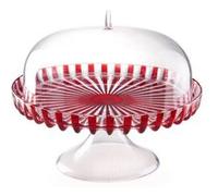 Plat gâteau 31 cm avec cloche Dolce Vita Rouge - Guzzini - Rouge - Plastique