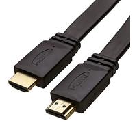 Plat HDMI Haute Vitesse câble pour LED/LCD TV Faible Profil Cordon Plaqués Or 4 m Noir [4 mètre/4m]