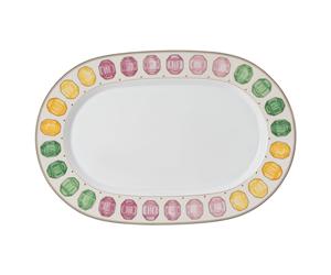 Plat Idyllia, Porcelaine, Motif imprimé cristal, pierre précieuse, Grand, Multicolore OS