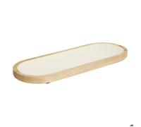 Plat Inaya 40x15cm blanc chaud et manguier - Atmosphera Créateur d'intérieur