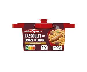 Plat Individuel Cassoulet au canard WILLIAM SAURIN - l'assiette de 400g Lot De 3 - Par Lot