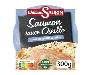 Plat Individuel Saumon et riz WILLIAM SAURIN - l'assiette de 300g Lot De 4 - Par Lot
