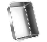 Plat INOX, Plateau de Service Rectangulaire pour Gâteaux et Brownies, Ensemble de Plaques à Biscuits(36x27x20cm/14x10x7in)