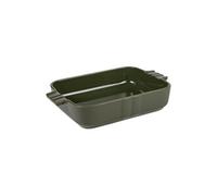 Plat kaki Lourmarin 40x27 cm - - Vert - Grès