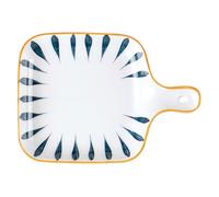 Plat Nordique en Céramique pour Matinée, Micro-ondes et Four | Surface Lisse, Forme Créative Raffinée, Empilable pour Rangement, Usage Table à Maison, Repas Chauds