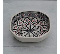 Plat octogonal Bakir gris - L 20 cm