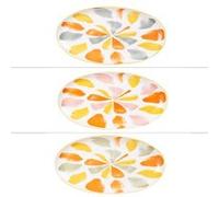 Plat oval Canaries 35.5x19 cm (1 modèle aléatoire) - Table Passion - Multicolore - Porcelaine Multicolore