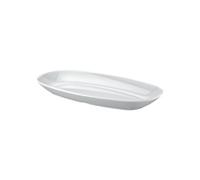 Plat ovale, aspect porcelaine, mélamine pure - L.20 x l.34 x h.3,5 cm