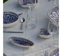 Plat ovale Bakir bleu - L 20 cm