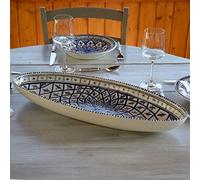 Plat ovale Bakir bleu - L 53 cm
