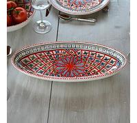 Plat ovale Bakir rouge - L 24 cm