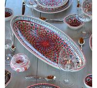 Plat ovale Bakir rouge - L 53 cm