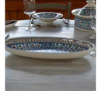 Plat ovale Bakir turquoise - L 30 cm