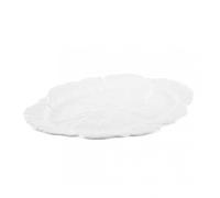 Plat ovale blanc en mélamine