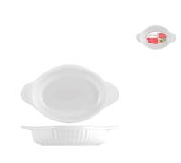 Plat Ovale En Céramique De Couleur Blanche De 22X13 Cm