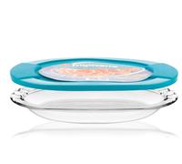 Plat Ovale En Verre Transparent Frigoverr 27X20Cm Bouchon Bleu