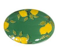 Plat ovale Lemon 39x28 cm - Table Passion - Vert - Grès Vert
