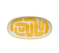 Plat ovale Lulli jaune 30x15 cm Table passion