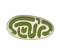 Plat ovale lulli vert 41x21 cm