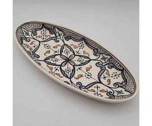 Plat ovale Marocain noir - L 50 cm
