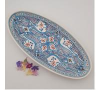 Plat ovale Marocain turquoise - L 53 cm