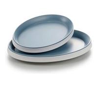 Plat Ovale Mélamine Bleu 23 à 28 cm - Pujadas - - Mélaminé23 x 16,5 cm x30mm