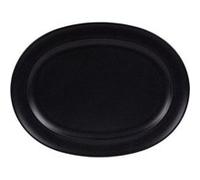 Plat ovale Neo 42x30 cm - Table Passion - Noir - Grès Noir G