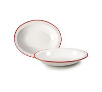 Plat Ovale Profonde Email Bordeaux 32x25.5 Cm
