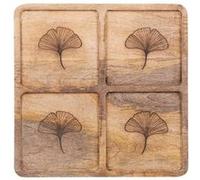 Plat pour apéritif 4 compartiments Ginkgo 35,3x35,3 cm Table passion