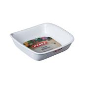 Plat - Pyrex - Plat Four Carré - Céramique - Blanc - Compatible Lave-Vaisselle