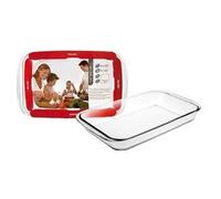 Ibili Plat rectangulaire Kristall 480734 – verre transparent 34 x 21 x 5 cm