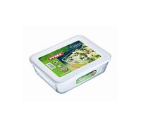 Pyrex 1041513 Cook&freeze Plat Rectangulaire Avec Couvercle 24 x 19 x 8 cm | Blanc, format rectangulaire, couvercle à pression avec joint en silicone, passe au micro-ondes, au four et au congélateur
