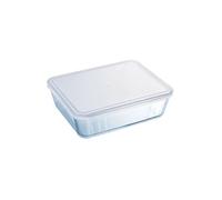 Pyrex Boîte de conservation rectangulaire 1451004 – Verre borosilicate, couvercle plastique 19×14cm