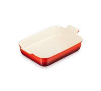 Le Creuset Héritage Plat Rectangulaire, Céramique, 32 cm, 2,31 kg, Cerise, 71102320600001