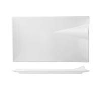 Plat Rectangulaire En Porcelaine, 25,5x15,5 Cm, Blanc H&H