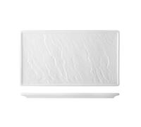 Plat Rectangulaire En Porcelaine, 26x15 Cm, Blanc H&H