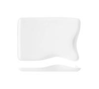 Plat Rectangulaire En Porcelaine, 30,5x21 Cm, Blanc H&H