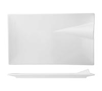 Plat Rectangulaire En Porcelaine, 31,5x18,5 Cm, Blanc H&H