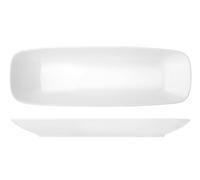 Plat Rectangulaire En Porcelaine, 43,5x14,5 Cm, Blanc H&H