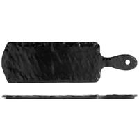 Plat Rectangulaire H&H Ardoise Porcelaine Noir Avec Poignée 12X41,5 Cm