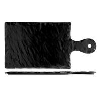 Plat Rectangulaire H&H Ardoise Porcelaine Noir C/Poignée Cm19X37
