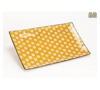 Plat rectangulaire imany 32 cm en grés - Amadeus - - Grès jaune G