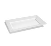 Plat Rectangulaire Mélamine Blanc L 35,8 à 71 cm Pujadas