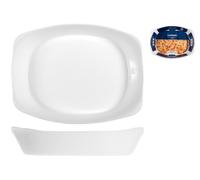 Plat Rectangulaire Sans Poignées, 33x24 Cm Blanc