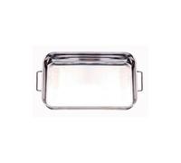 Baumalu Plat rectangulaire Spécial four 30 x 22 cm – Acier inoxydable, anses tombantes