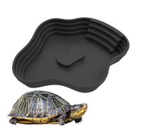 Plat Reptile, Bol Reptile,Pool de baignade en Tortue | Bol à Eau de la Piscine de baignade avec Une Rampe Ornement d'aquarium pour Gecko/Serpent/Dragon/lézard Barbu