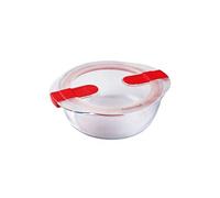 Pyrex Boîte ronde avec couvercle 1451018 20 x 18 cm 1,1 L Cook & Heat Base en verre borosilicate
